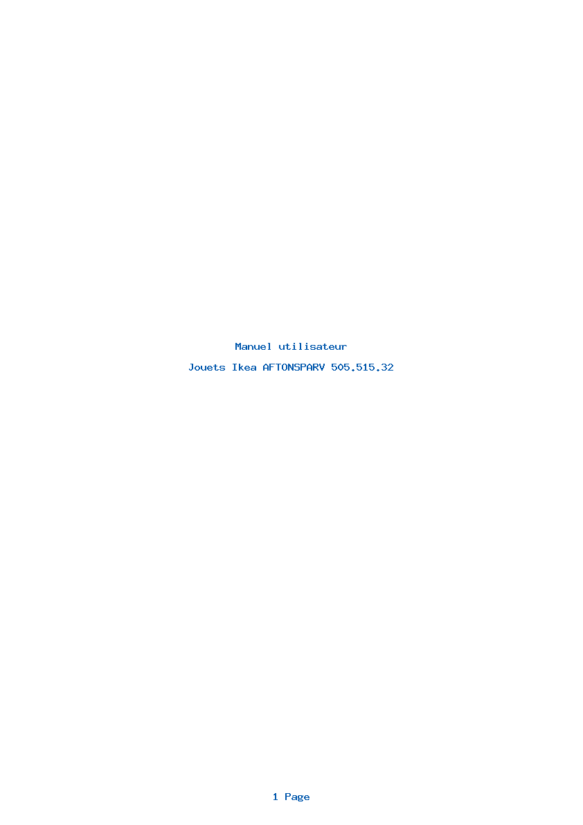 Page 1 de la notice Manuel utilisateur Ikea AFTONSPARV 505.515.32