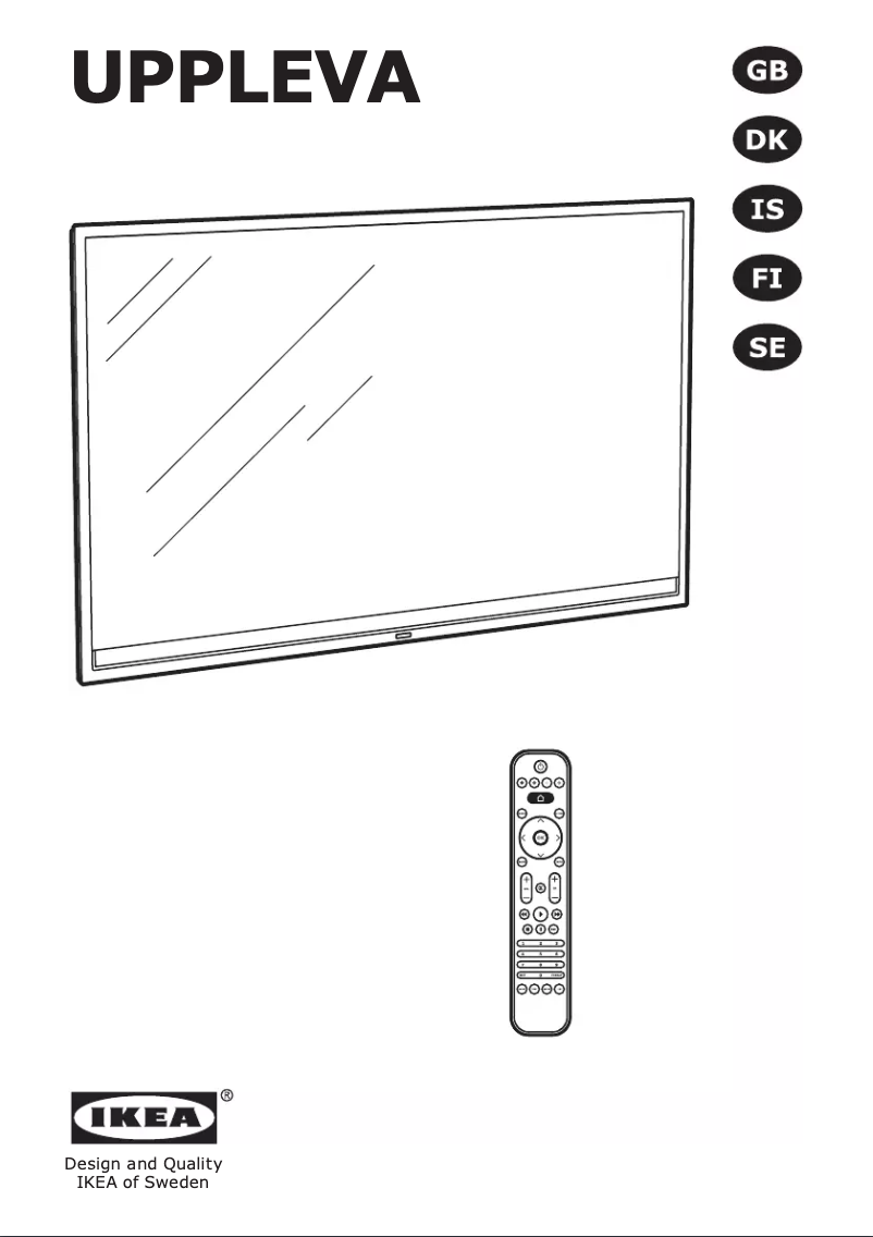 Page 1 de la notice Manuel utilisateur Ikea UPPLEVA 48