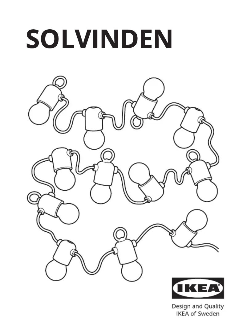 Page 1 de la notice Manuel utilisateur Ikea SOLVINDEN 605.719.21