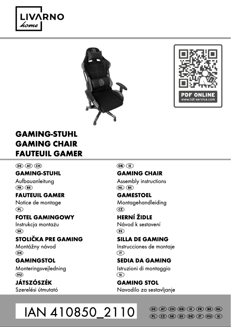 Page 1 de la notice Manuel utilisateur Livarno Lux IAN 410850