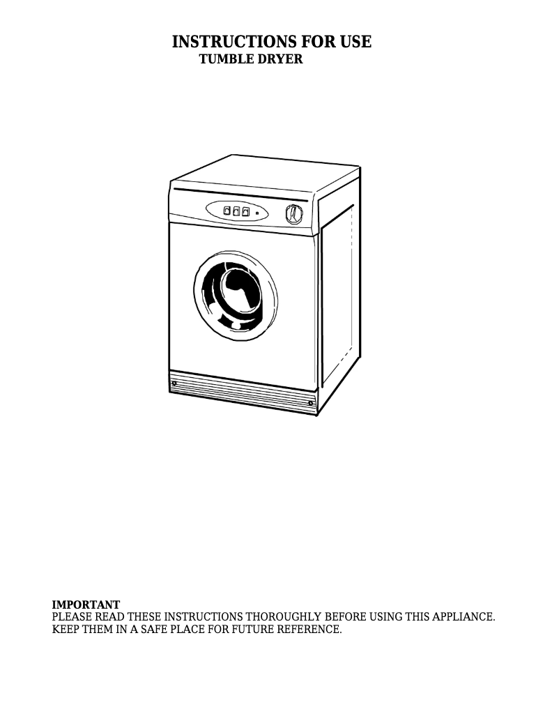 Página 1 del manual Manual de usuario White Knight 85AW