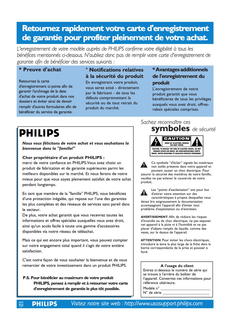 Page n°1 - Manuel utilisateur Philips 42PF7320A