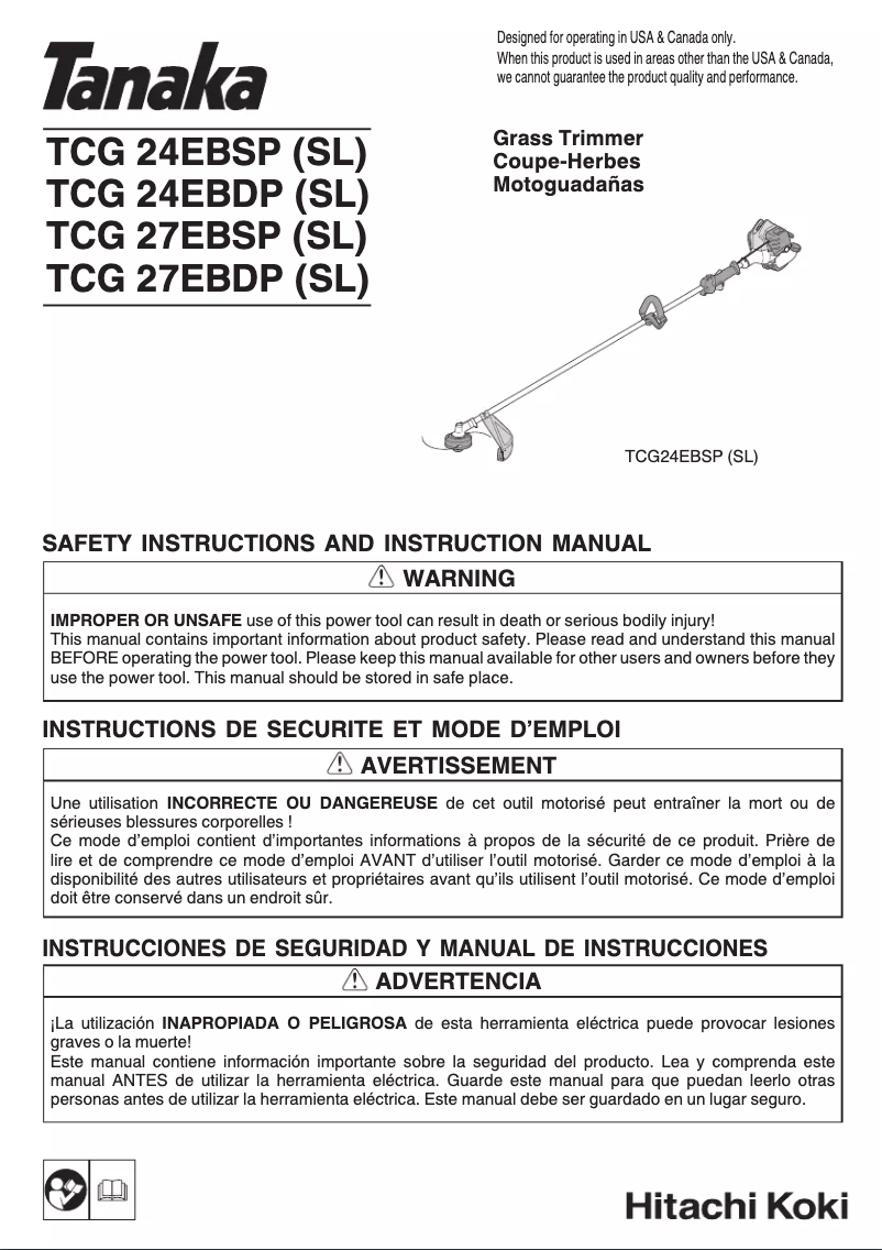 Page 1 de la notice Manuel utilisateur Tanaka TCG27EBSP