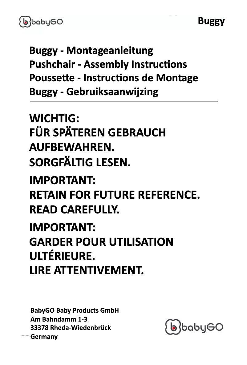 Página 1 del manual Manual de usuario BabyGO Buggy