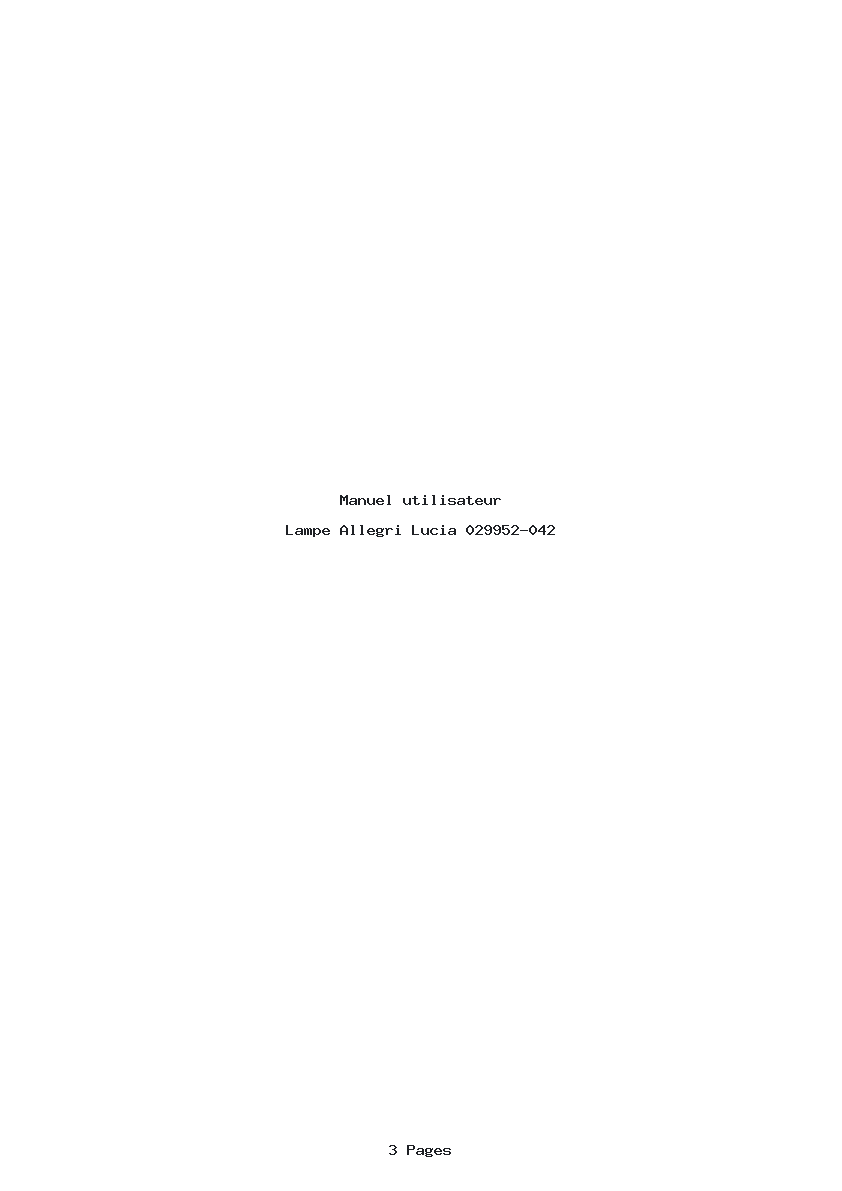 Page 1 de la notice Manuel utilisateur Allegri Lucia 029952-042