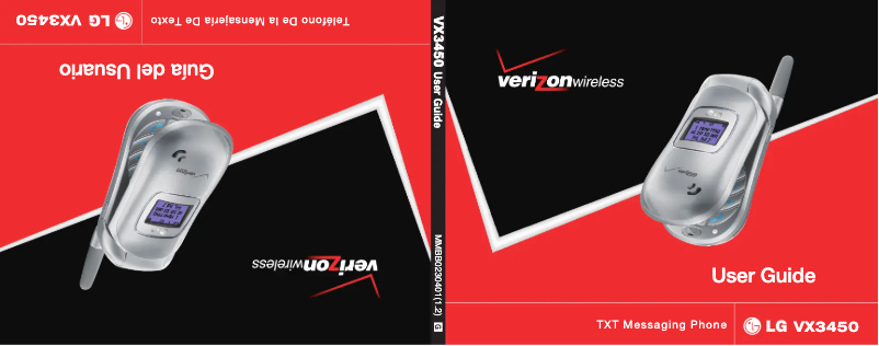 Page 1 de la notice Manuel utilisateur LG VX3450