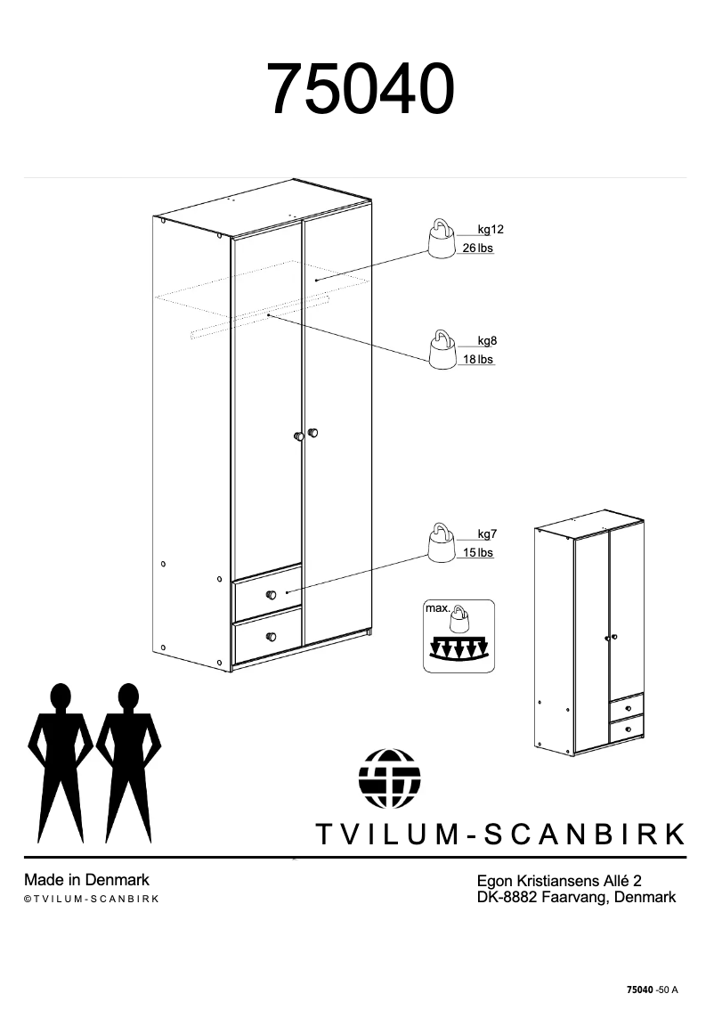 Page 1 de la notice Manuel utilisateur JYSK Dallerup (88x200x50)