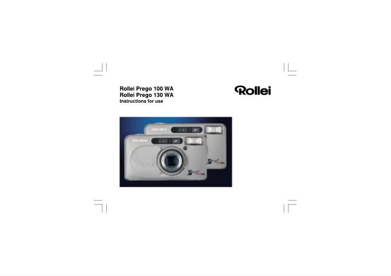 Page 1 de la notice Manuel utilisateur Rollei Prego 130 WA