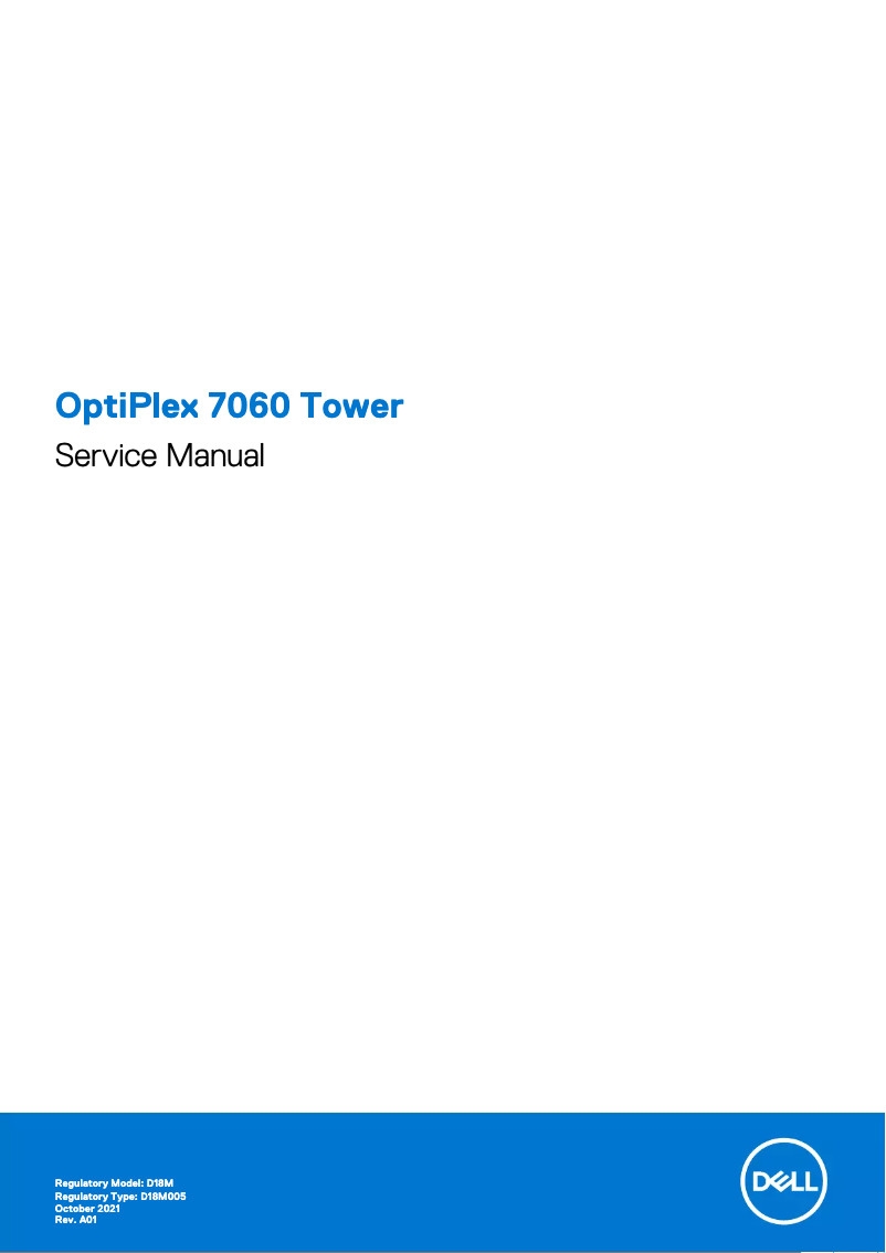 Page 1 de la notice Manuel utilisateur Dell OptiPlex 7060 Tower