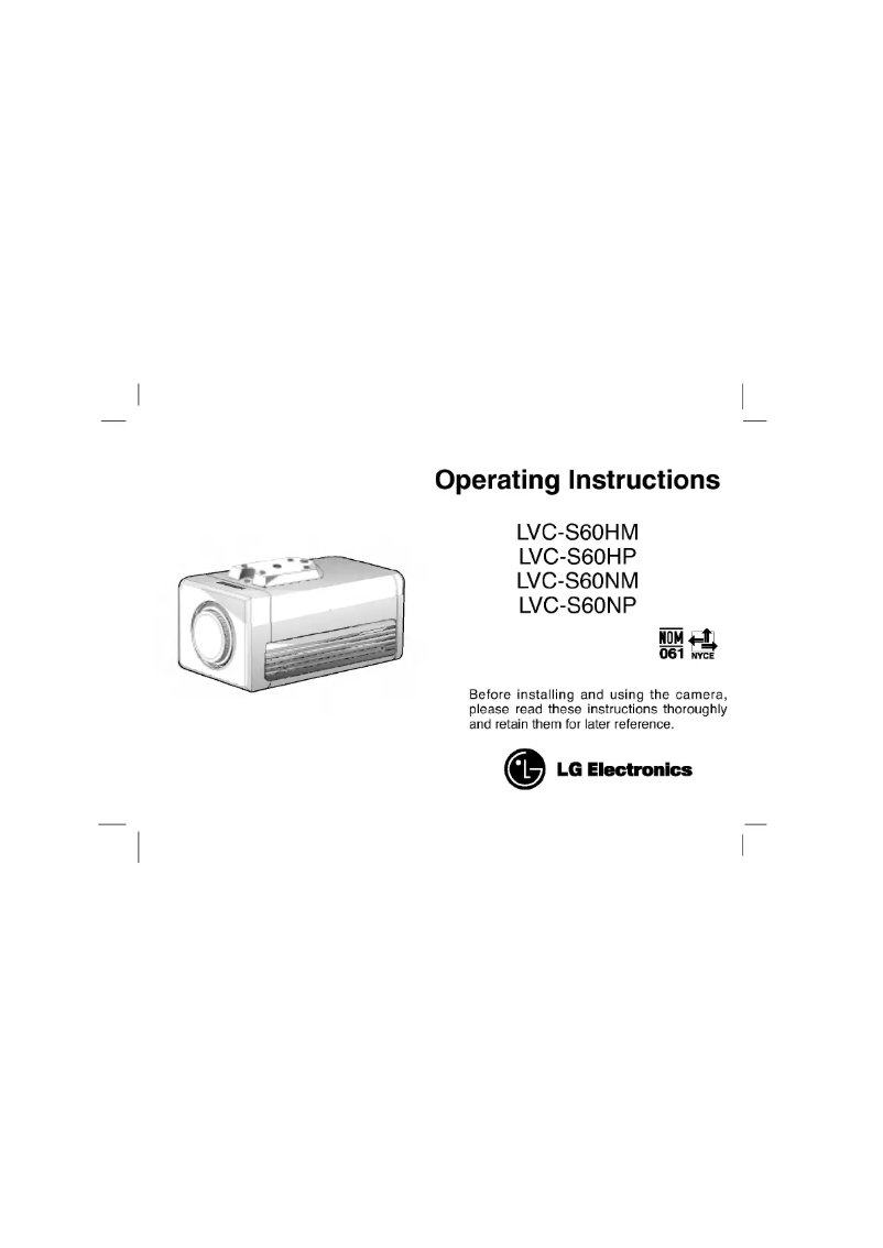 Page 1 de la notice Manuel utilisateur LG LVC-S60NP