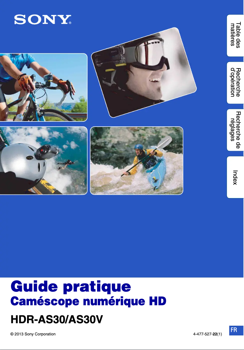 Page 1 de la notice Manuel utilisateur Sony HDR-AS30VW