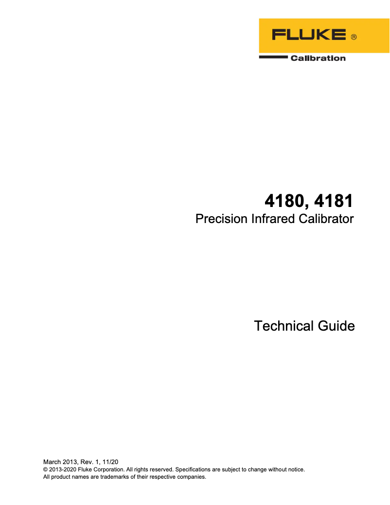 Página 1 del manual Manual de usuario Fluke 4180