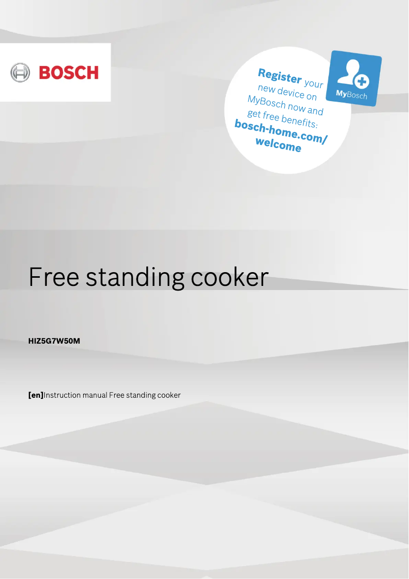 Page 1 of the manual User Manual Bosch HIZ5G7W50M