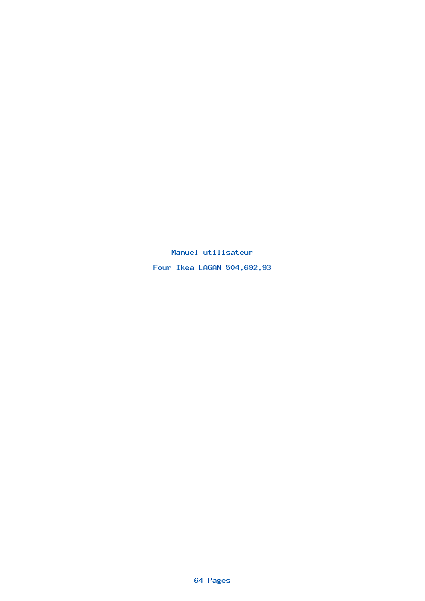 Page 1 de la notice Manuel utilisateur Ikea LAGAN 504.692.93