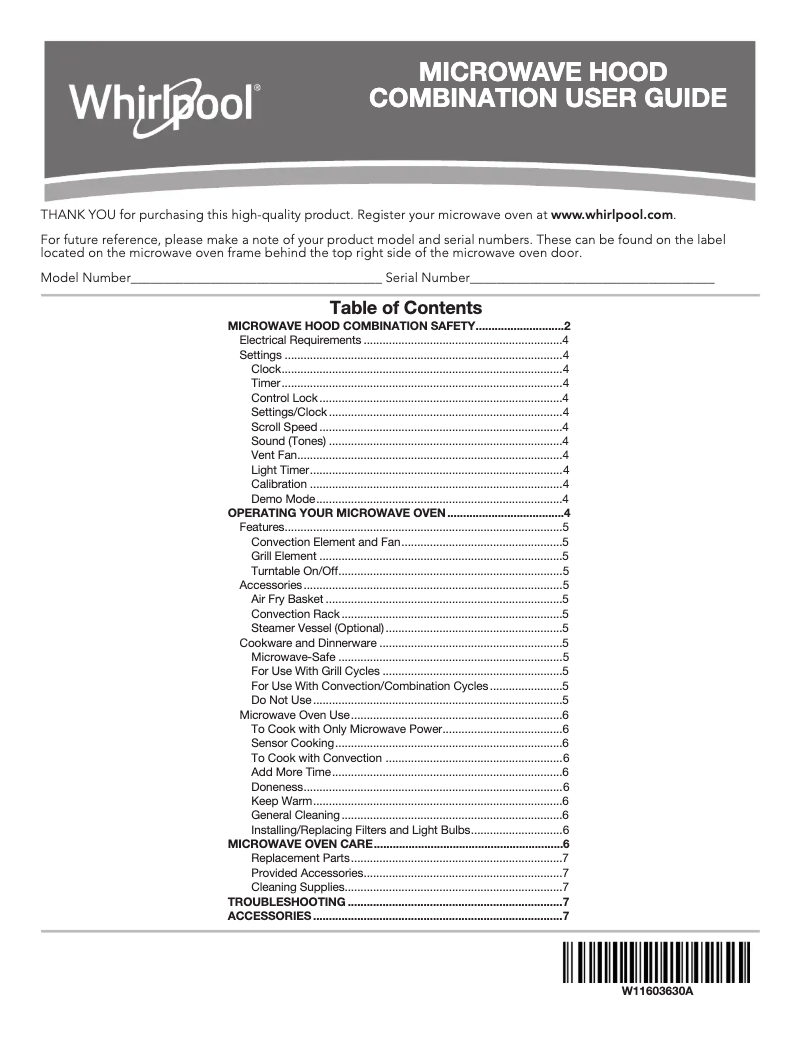 Página 1 del manual Manual de usuario Whirlpool WMH78519LW