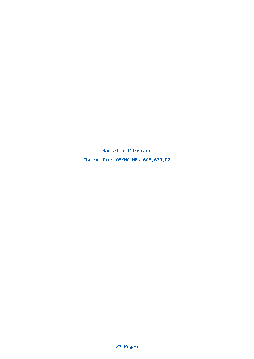 Page 1 de la notice Manuel utilisateur Ikea ASKHOLMEN 605.665.52