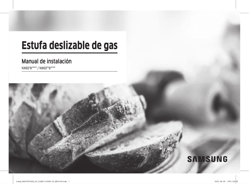 Página 1 del manual Guía de instalación Samsung NX60T8755SS