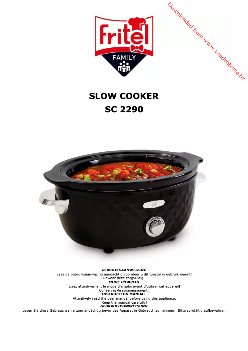 Page 1 de la notice Manuel utilisateur Fritel SC 2290