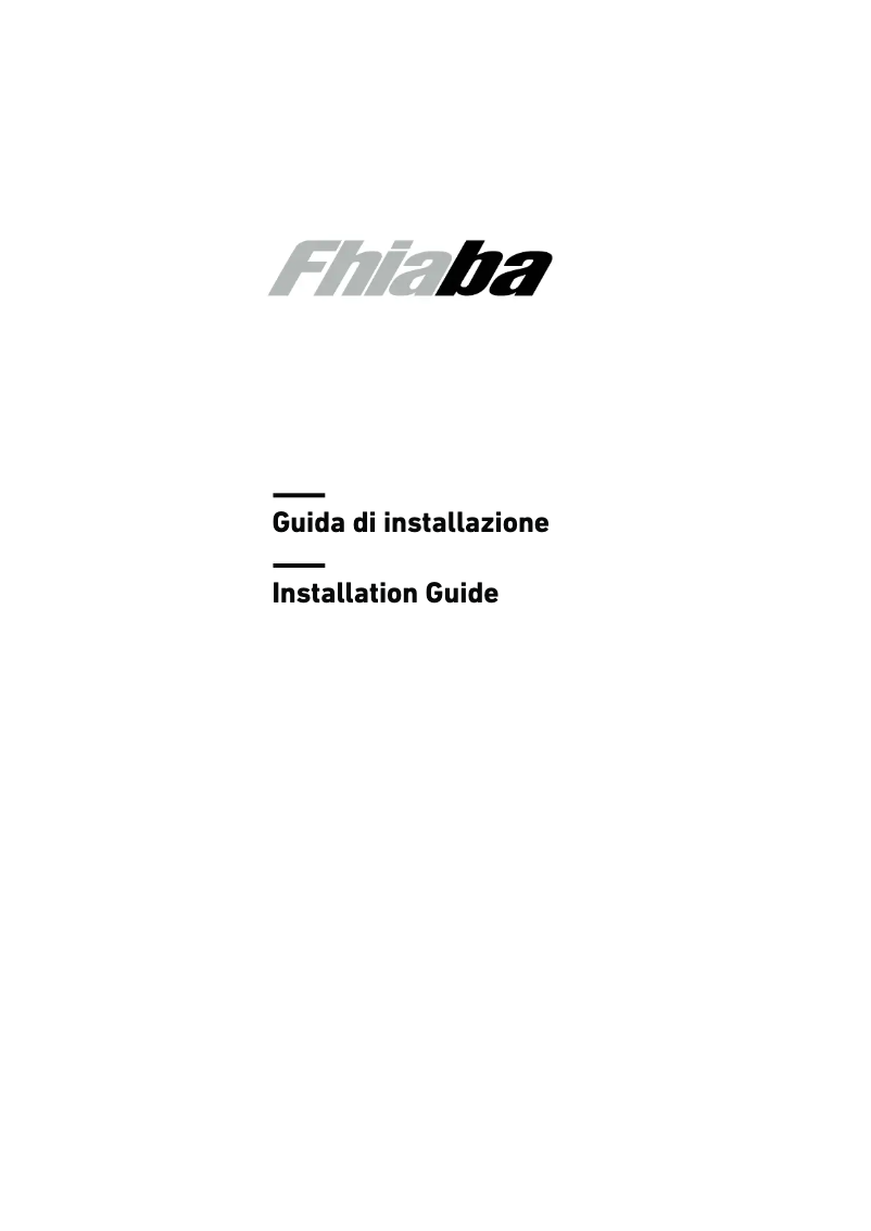 Page 1 de la notice Guide d'installation Fhiaba XS5990FW6ASS