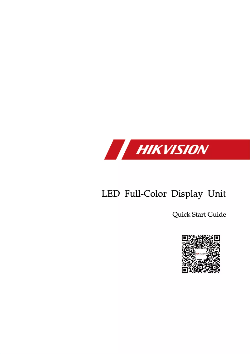 Page 1 de la notice Guide de démarrage rapide Hikvision DS-D4418FI-CKF
