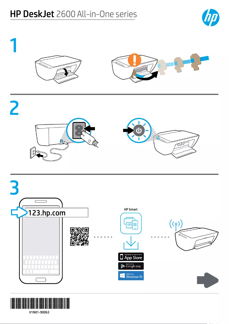Página 1 del manual Guía de instalación HP Deskjet 2600