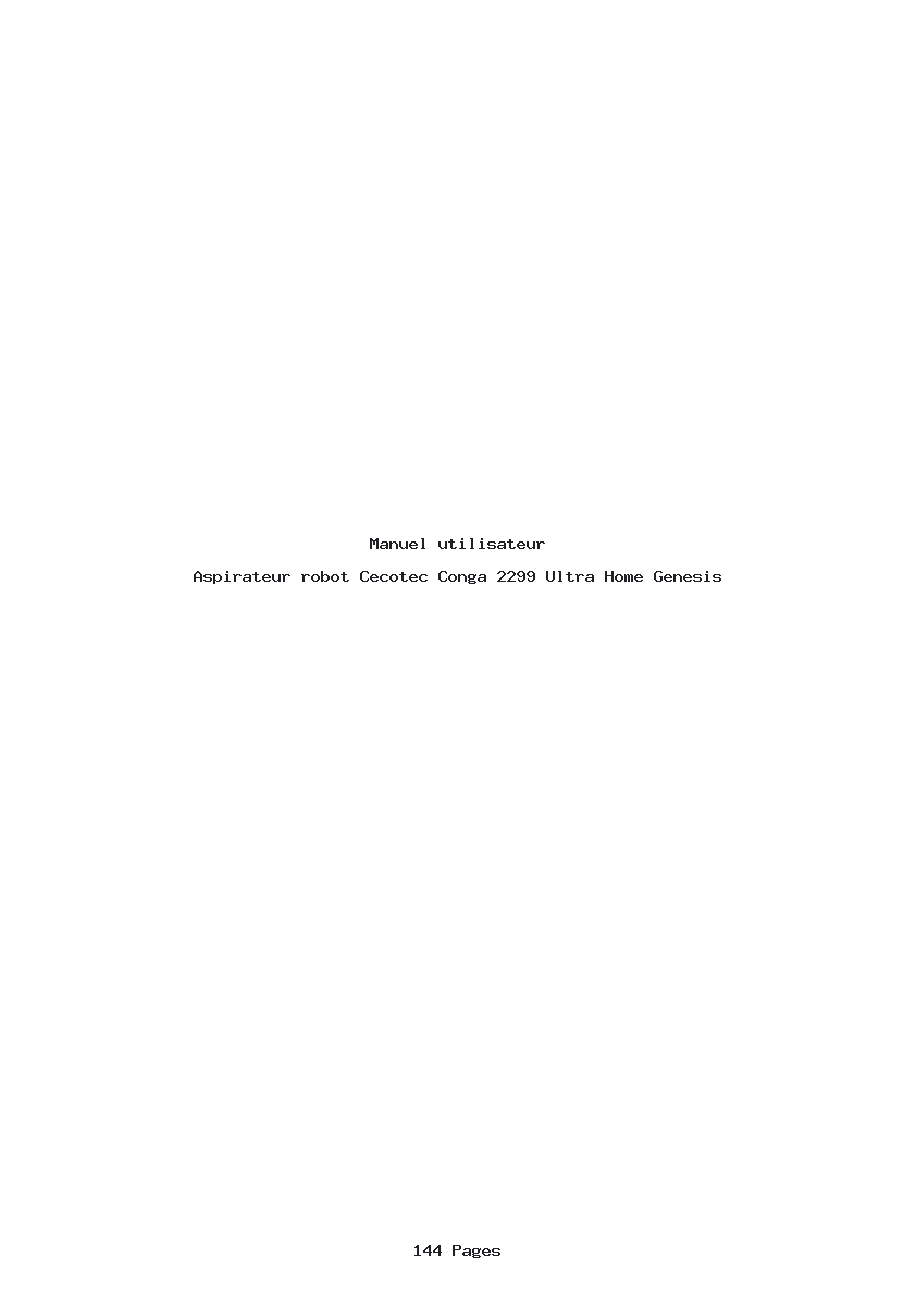 Page 1 de la notice Manuel utilisateur Cecotec Conga 2299 Ultra Home Genesis