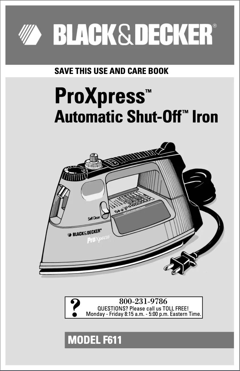 Page n°1 - Manuel utilisateur Black & Decker F611