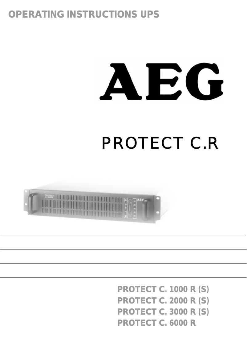 Página 1 del manual Manual de usuario AEG Protect C. R. 1000 VA