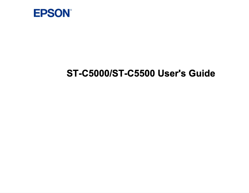 Page 1 de la notice Manuel utilisateur Epson WorkForce Pro ST-C5500
