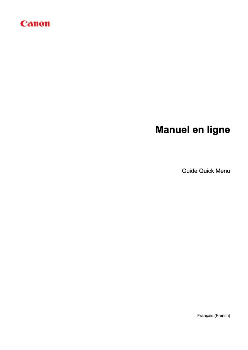 Page 1 de la notice Manuel utilisateur Canon Pixma MG6450