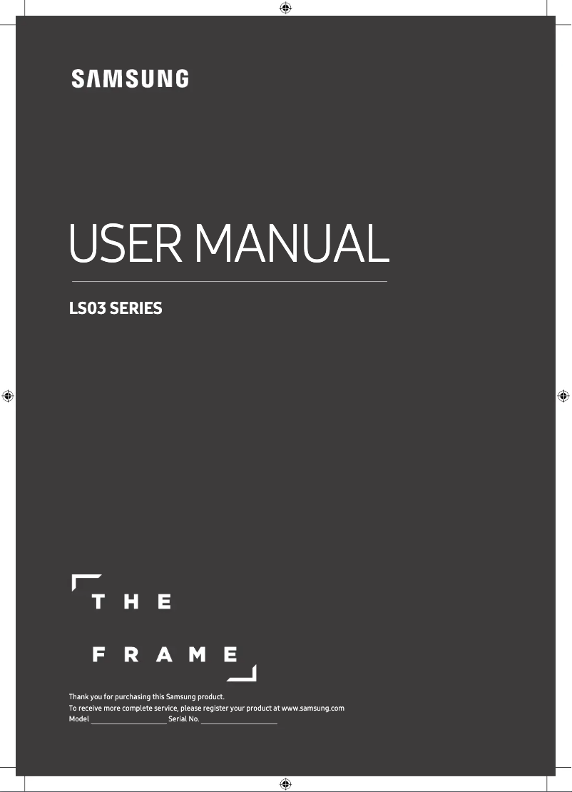 Page 1 de la notice Manuel utilisateur Samsung The Frame UE55LS03