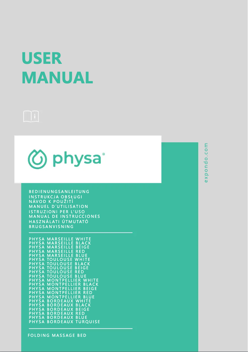 Página 1 del manual Manual de usuario Physa Montpellier
