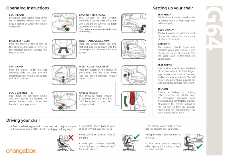 Page 1 de la notice Manuel utilisateur Orangebox G64