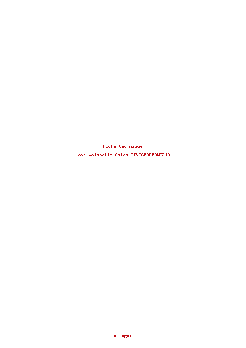 Image de la première page du manuel de l'appareil DIV66B9EBOWDZiD
