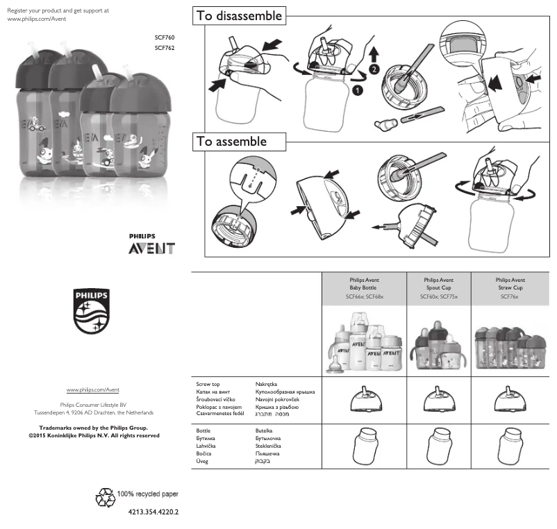Página 1 del manual Manual de usuario Philips AVENT SCF762