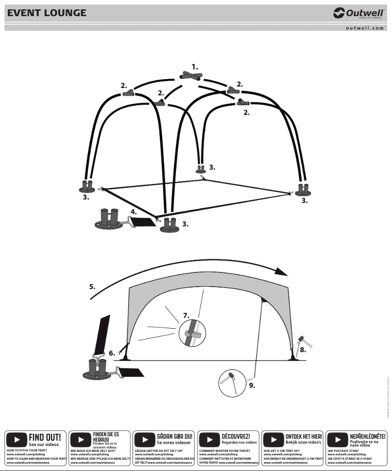 Page 1 de la notice Manuel utilisateur Outwell Event Lounge M