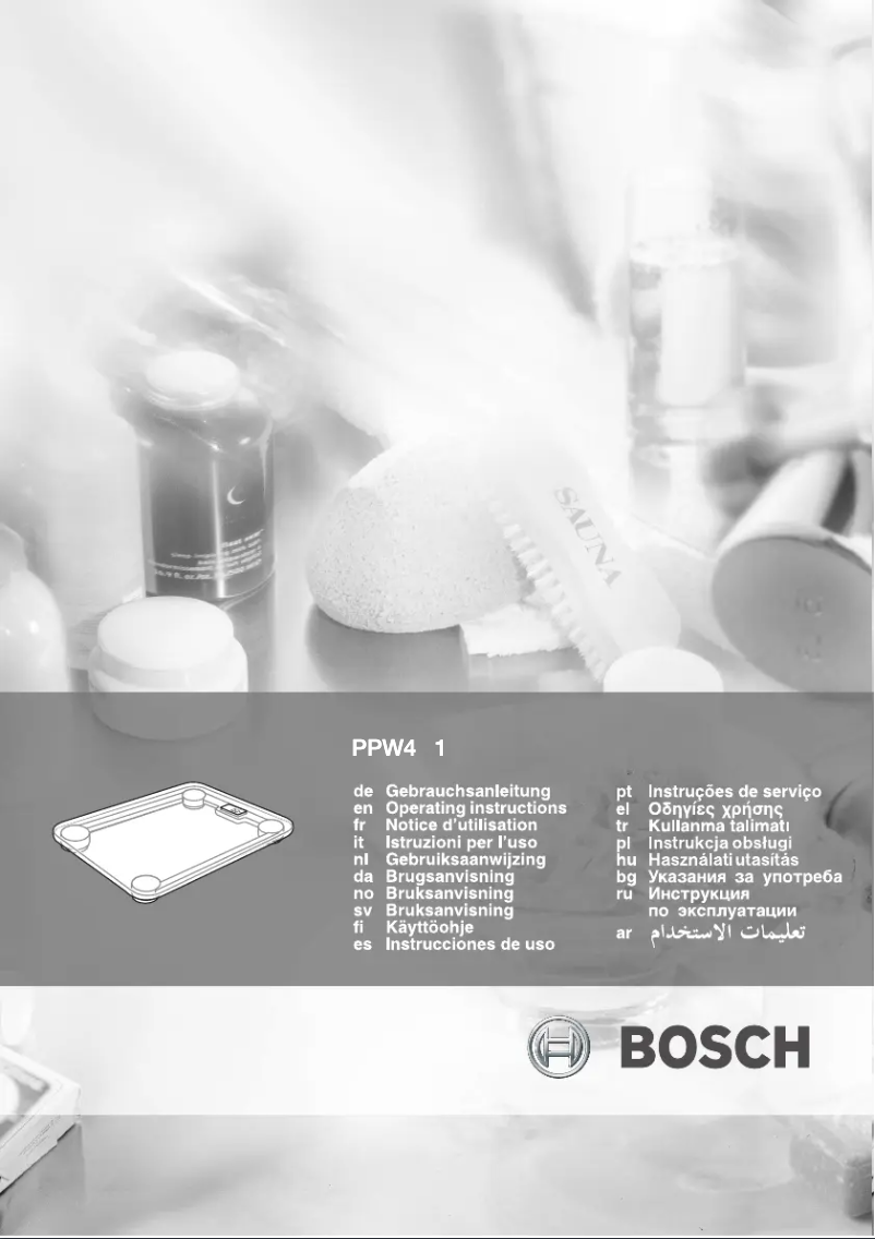 Page 1 de la notice Manuel utilisateur Bosch PPW4010
