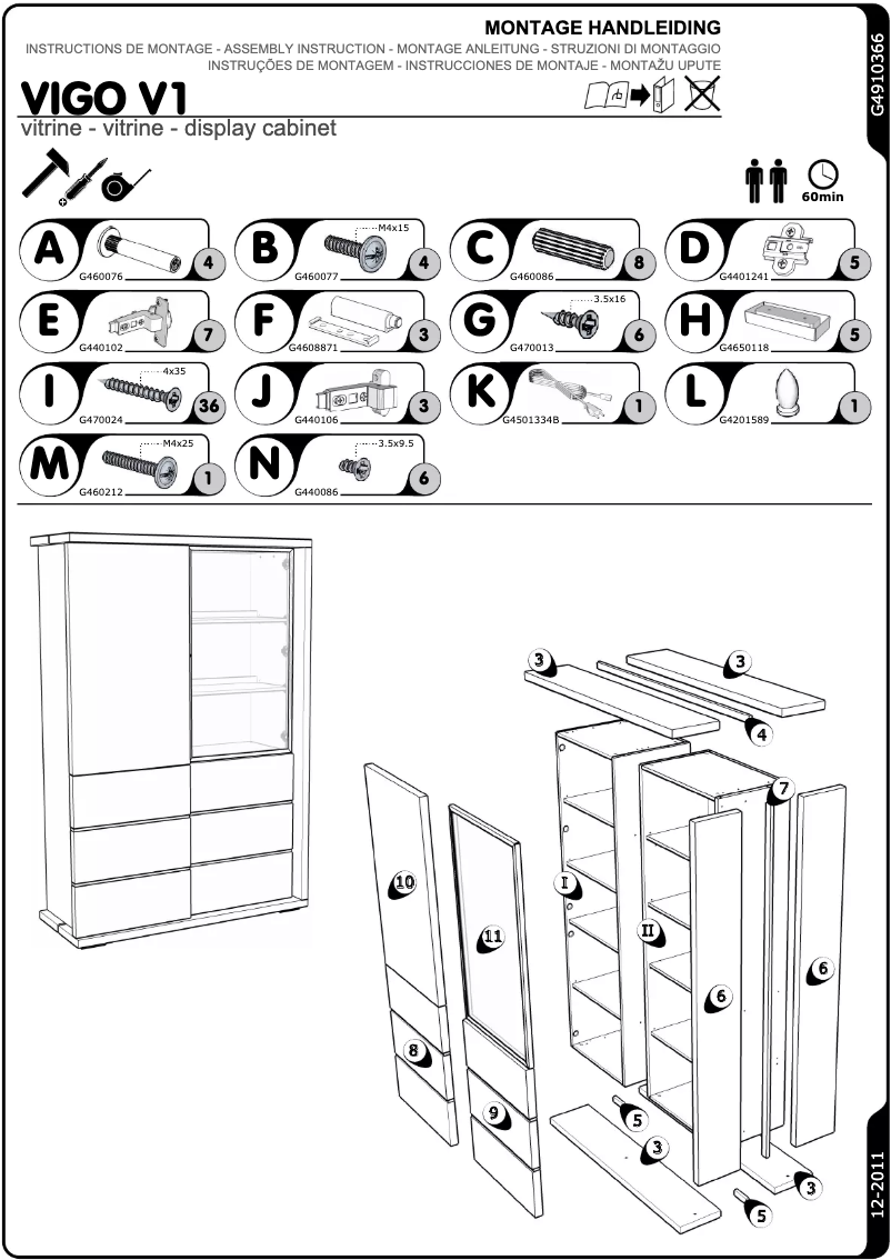 Page 1 de la notice Manuel utilisateur Profijt Meubel Valdez