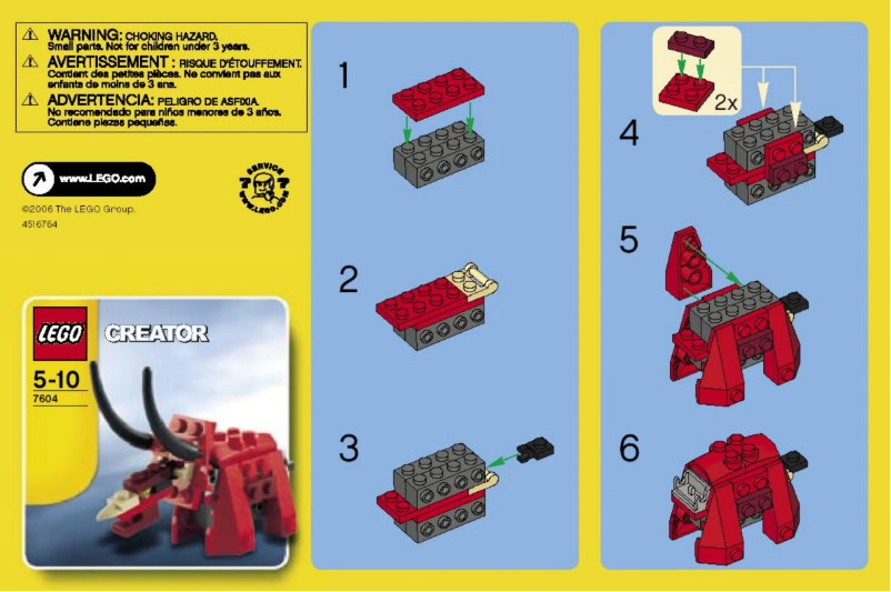 Page 1 of the manual User Manual Lego Creator 7609