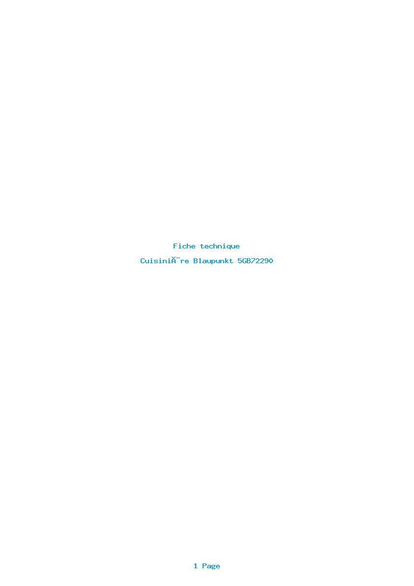 Image de la première page du manuel de l'appareil 5GB72290