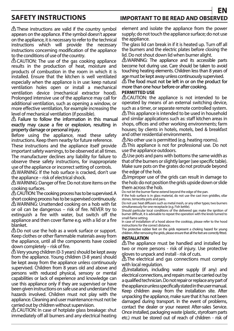 Page 1 de la notice Fiche technique Whirlpool TGML 660 IX