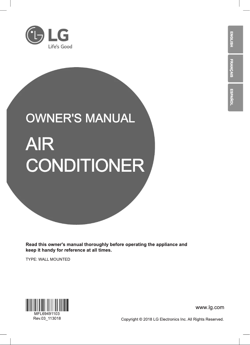 Página 1 del manual Manual de usuario LG LSN180HEV2