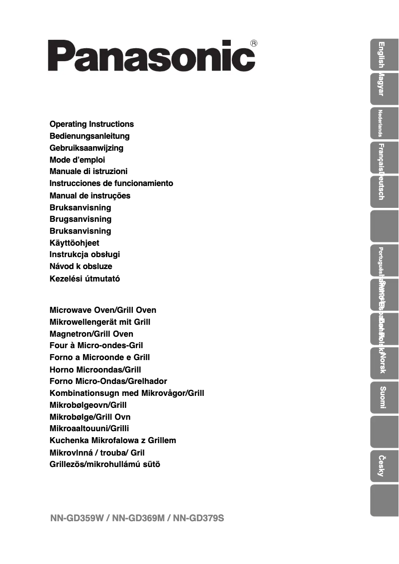 Page 1 de la notice Manuel utilisateur Panasonic NN-GD379S