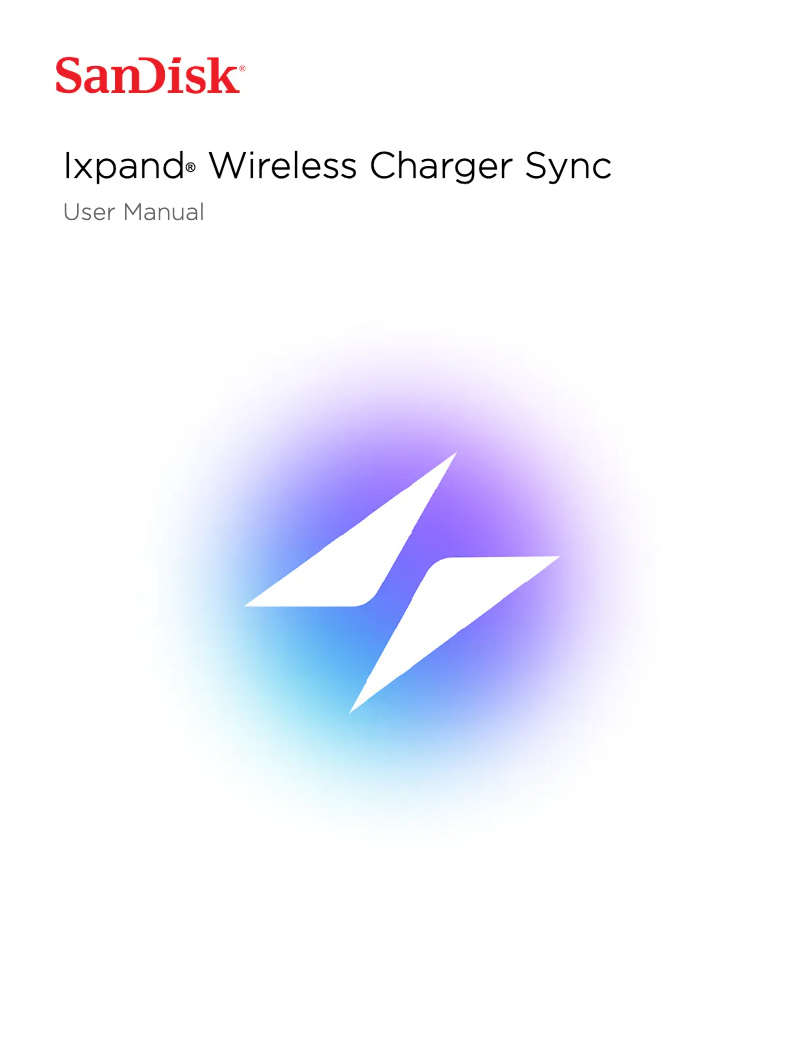Page 1 of the manual Instruction Manual Sandisk IXpand Wireless Charger Sync