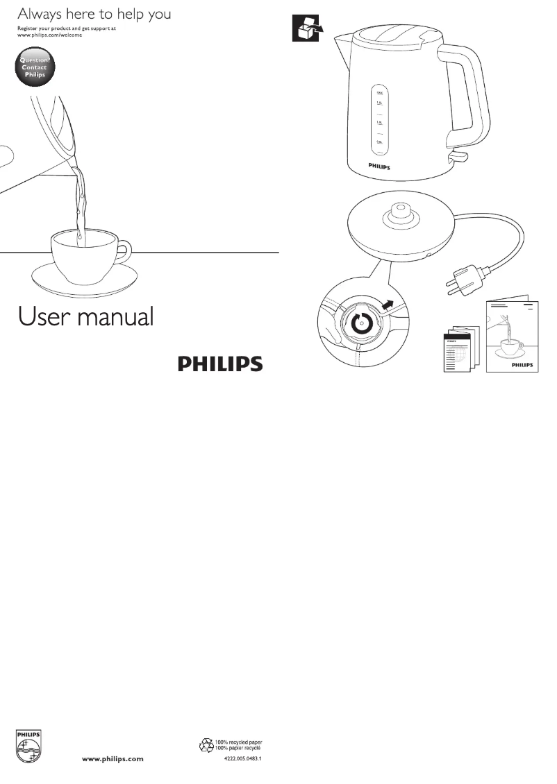 Page 1 de la notice Manuel utilisateur Philips HD9310