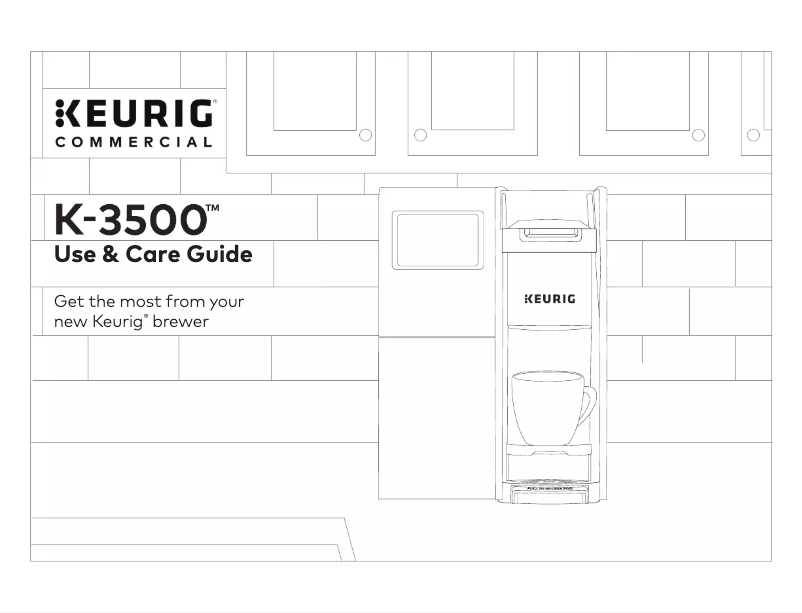 Page 1 de la notice Manuel utilisateur Keurig K-3500