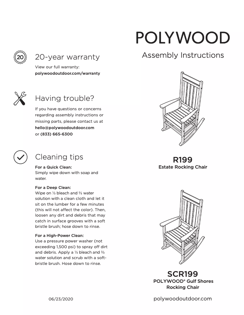 Page 1 of the manual User Manual POLYWOOD R199