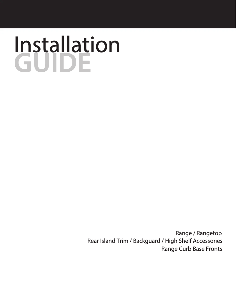 Page 1 de la notice Guide d'installation Viking VDR5366BAGLP
