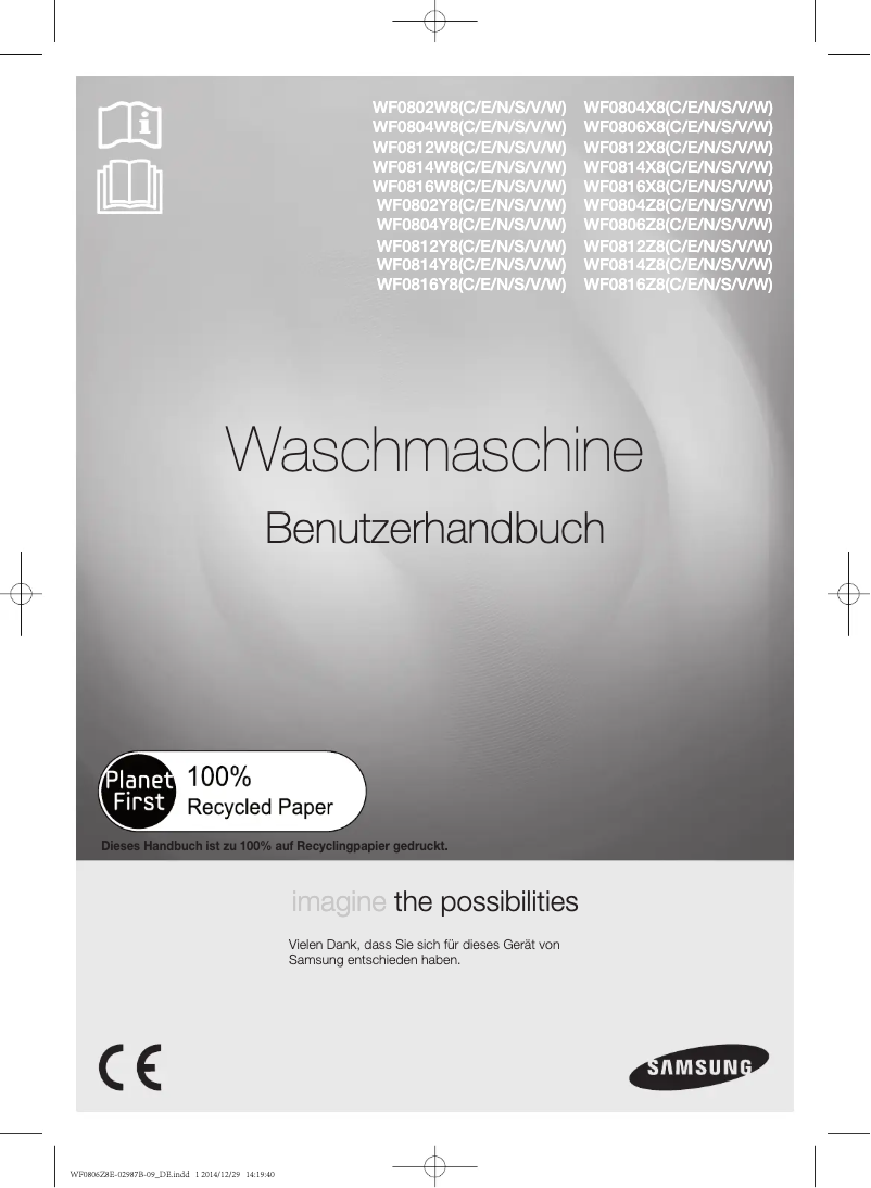 Página 1 del manual Manual de usuario Samsung WF0806Z8W/XEN