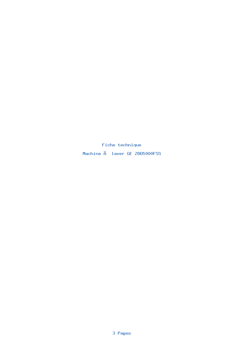 Image de la première page du manuel de l'appareil ZBD5900FSS